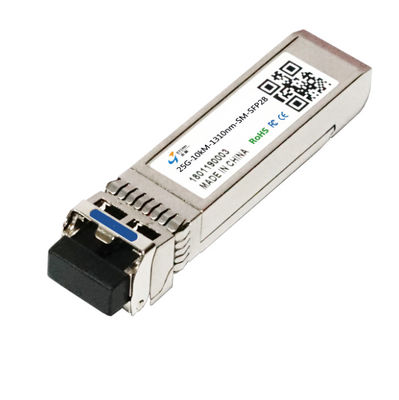 FTTX Network Optical Fiber Transceiver 10KM 1310nm SMF 25G SFP28